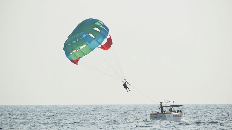 watersports cost in Goa — parasailing over Calangute Beach, Atlantis Watersports