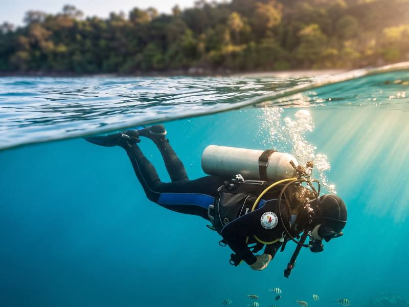 Suzy's Wreck dive site at Grande Island, Goa